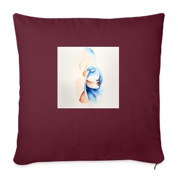 Women's Art - Sofa pillowcase 17,3'' x 17,3'' (45 x 45 cm) - burgundy - Front