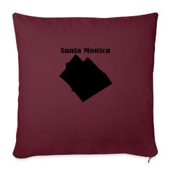 Santa monica L.A. Black - Sofa pillowcase 17,3'' x 17,3'' (45 x 45 cm) - burgundy - Front