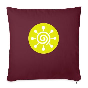 Sun icon - Sofa pillowcase 17,3'' x 17,3'' (45 x 45 cm) - burgundy - Front
