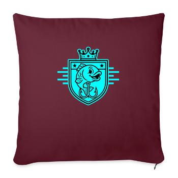 Fishhook Fish Comic - Sofa pillowcase 17,3'' x 17,3'' (45 x 45 cm) - burgundy - Front