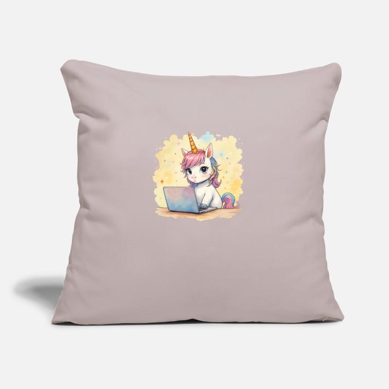 programmierendes Einhorn Sofakissenbezug 45 x 45 cm