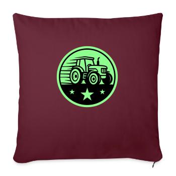 Agriculteur tracteur - Housse de coussin décorative 45 x 45 cm - bordeaux - Devant