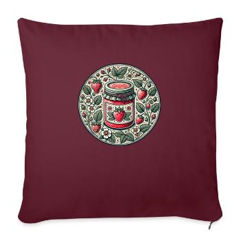 Esthétique Vintage Strawberry Jam - Housse de coussin décorative 45 x 45 cm - bordeaux - Devant