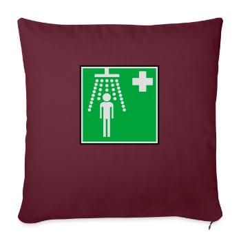 Clean Douche hôpital - Housse de coussin décorative 45 x 45 cm - bordeaux - Devant