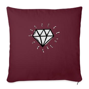 Diamant - Sofakissenbezug 45 x 45 cm - Burgunderrot - Vorne
