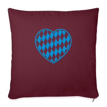 Wiesn Love Heart - - bière - o - Housse de coussin décorative 45 x 45 cm - bordeaux - Devant