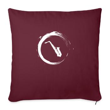 Saxofon - Sofakissenbezug 45 x 45 cm - Burgunderrot - Vorne