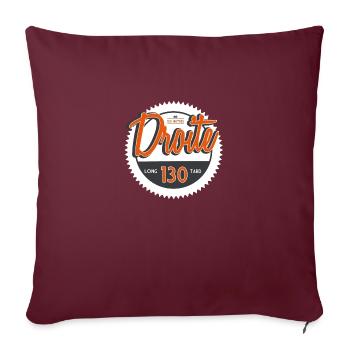 Droite 130 Long Tard - Housse de coussin décorative 45 x 45 cm - bordeaux - Devant