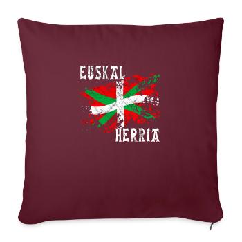 Pays Basque - Euskal Herria 20 - Housse de coussin décorative 45 x 45 cm - bordeaux - Devant
