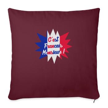 France Français Française French Frankreich - Housse de coussin décorative 45 x 45 cm - bordeaux - Devant
