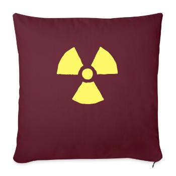 Nuklear Symbol - Sofakissenbezug 45 x 45 cm - Burgunderrot - Vorne