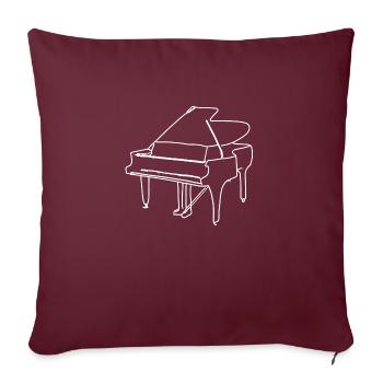 Piano Piano Pianist Grand Piano Musical Instrument - Sofa pillowcase 17,3'' x 17,3'' (45 x 45 cm) - burgundy - Front
