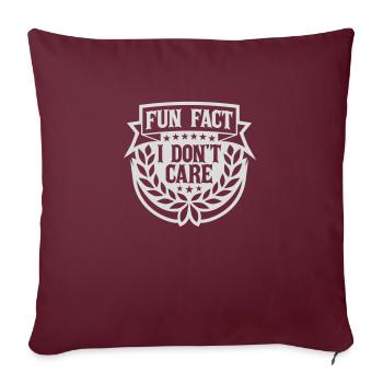 Je me fiche des faits - Housse de coussin décorative 45 x 45 cm - bordeaux - Devant