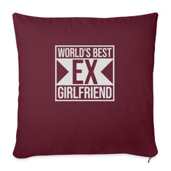 La meilleure ex petite amie du monde - Housse de coussin décorative 45 x 45 cm - bordeaux - Devant