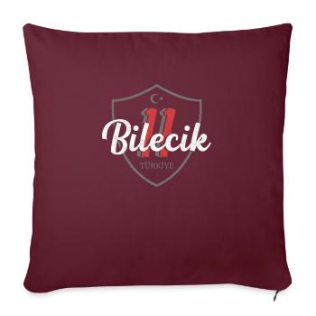Bilecik - Sofakissenbezug 45 x 45 cm - Burgunderrot - Vorne