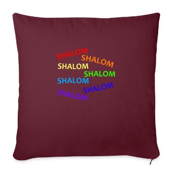 SHALOM RAINBOW WATERFALL - Geschenkidee - Sofakissenbezug 45 x 45 cm - Burgunderrot - Vorne