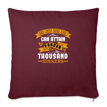 UNE ÂME JUSTE PEUT OBTENIR LE PARDON - Housse de coussin décorative 45 x 45 cm - bordeaux - Devant
