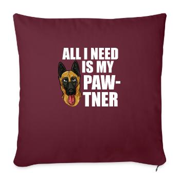 Tout ce dont j’ai besoin, c’est de mon prêteur sur gages Conception pour une unité - Housse de coussin décorative 45 x 45 cm - bordeaux - Devant