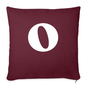 Lettre o - Housse de coussin décorative 45 x 45 cm - bordeaux - Devant