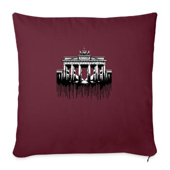 Brandenburgerr Tor | Brandenburg Gate - Sofakissenbezug 45 x 45 cm - Burgunderrot - Vorne