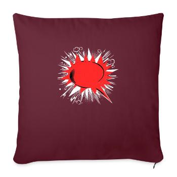 Vider la bulle de dialogue - Housse de coussin décorative 45 x 45 cm - bordeaux - Devant