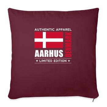 Danemark - Housse de coussin décorative 45 x 45 cm - bordeaux - Devant