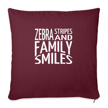 Geek Humour Humour Savannah Faune Équipe Famille - Housse de coussin décorative 45 x 45 cm - bordeaux - Devant