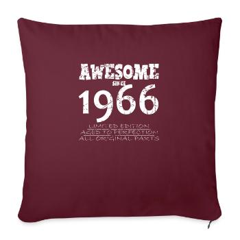 1966 - 58e anniversaire légendaire - Housse de coussin décorative 45 x 45 cm - bordeaux - Devant