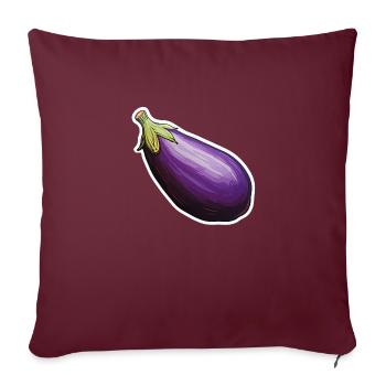 Violet d’aubergine - Housse de coussin décorative 45 x 45 cm - bordeaux - Devant