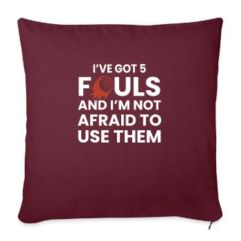 Basket-ball - Housse de coussin décorative 45 x 45 cm - bordeaux - Devant