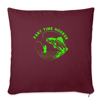 Pêche Poisson Lac Pêche Mer Faune Exotique - Housse de coussin décorative 45 x 45 cm - bordeaux - Devant