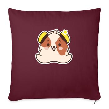 Anime Hamster - Sofakissenbezug 45 x 45 cm - Burgunderrot - Vorne