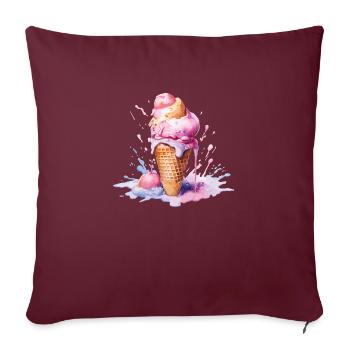 eis - Sofakissenbezug 45 x 45 cm - Burgunderrot - Vorne