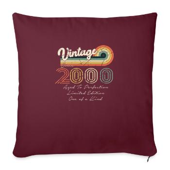 2000 Vintage Classique 2000 - Housse de coussin décorative 45 x 45 cm - bordeaux - Devant