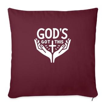 God’s Got This - Sofa pillowcase 17,3'' x 17,3'' (45 x 45 cm) - burgundy - Front