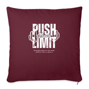 Repoussez vos limites - Housse de coussin décorative 45 x 45 cm - bordeaux - Devant