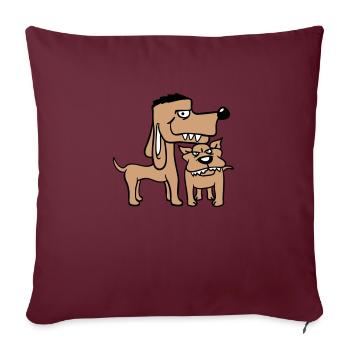 2 Nasty Dogs Team Two Friends Bro Crew - Housse de coussin décorative 45 x 45 cm - bordeaux - Devant