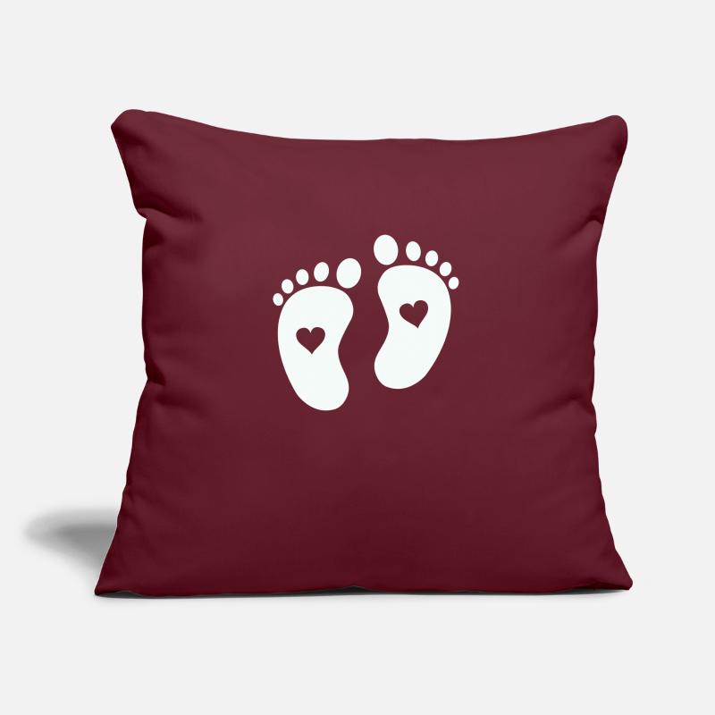 Pieds de bébé Housse de coussin décorative 45 x 45 cm