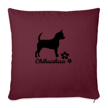 chihuahuatext - Sofa pillowcase 17,3'' x 17,3'' (45 x 45 cm) - burgundy - Front
