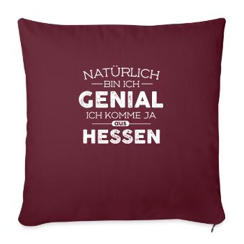 Städte Hessen Genial - Sofakissenbezug 45 x 45 cm - Burgunderrot - Vorne