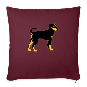 pinscher hund - Sofakissenbezug 45 x 45 cm - Burgunderrot - Vorne