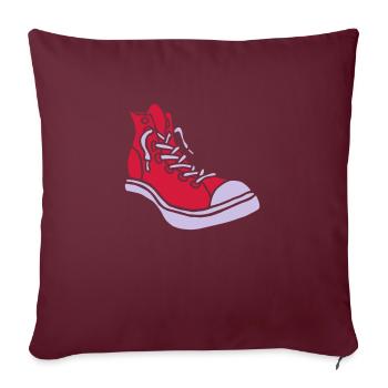 Street Sneaker Basketball Shoes Boots Alternative - Housse de coussin décorative 45 x 45 cm - bordeaux - Devant