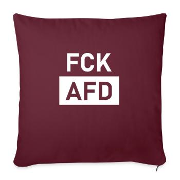 FCK AFD - Housse de coussin décorative 45 x 45 cm - bordeaux - Devant