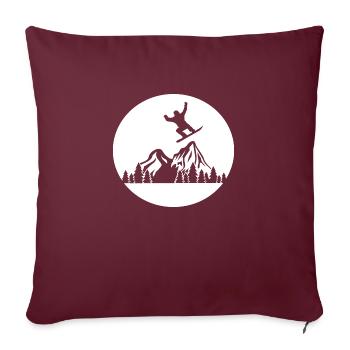Snowboard Snowboarder - Sofakissenbezug 45 x 45 cm - Burgunderrot - Vorne