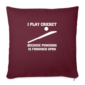 Cricket Saying Gift Cricket Fan Team Cricket - Sofa pillowcase 17,3'' x 17,3'' (45 x 45 cm) - burgundy - Front