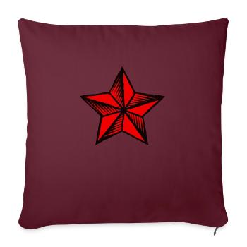 Stern red star - Sofakissenbezug 45 x 45 cm - Burgunderrot - Vorne
