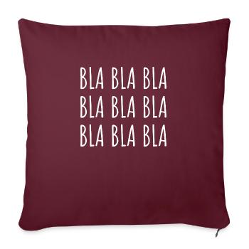 bla bla blablater trop parler potins potins humour - Housse de coussin décorative 45 x 45 cm - bordeaux - Devant