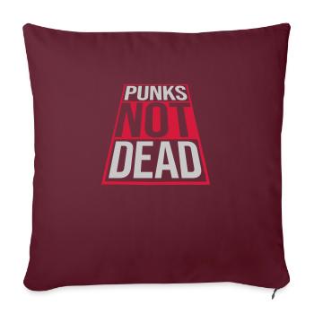 punks pas mort citation - Housse de coussin décorative 45 x 45 cm - bordeaux - Devant