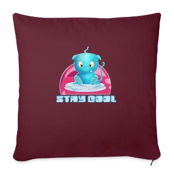 L’ours polaire reste frais et doux - Housse de coussin décorative 45 x 45 cm - bordeaux - Devant