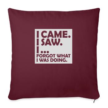 Je suis venu voir oublier - Housse de coussin décorative 45 x 45 cm - bordeaux - Devant